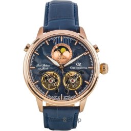 Carl von Zeyten Carl von Zeyten CVZ0060RBLS Mens Watch Durbach Automatic Moon Phase Limited Edition 46mm 5ATM CVZ0060RBLS