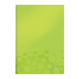 Caiet de birou LEITZ Wow, A4, coperta dura, matematica - verde metalizat
