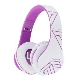 Casti Wireless P2, Bluetooth 5.3, 20h autonomie,Alb-violet