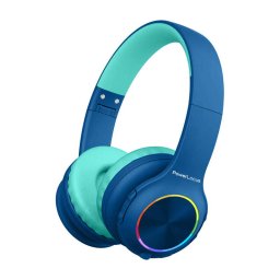 Casti wireless pentru copii PLED, LED, Bluetooth 5.3, 25-30h autonomie, Albastru