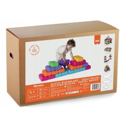 Blocuri de construcție cărămizi 33 piese pastel