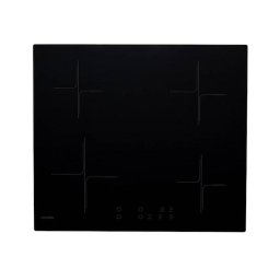 Plita BI NHI-85604B 60cm Comenzi Frontale Touch 4 Arzatoare Timer 9 Trepte de Putere Sticla Neagra