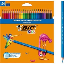 Articole pentru scoala Creioane colorate Tropicolors 2.9 mm 24 buc BIC Kids