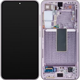 Display cu Touchscreen Samsung Galaxy S23 S911, cu Rama, Roz (Lavender), Service Pack GH82-30480D