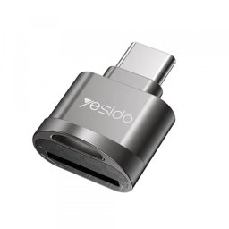 Cititor Card USB-C Yesido GS19, microSD, Gri