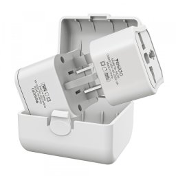 Adaptor Retea Yesido MC25 Travel CN/ US / EU / UK, Alb