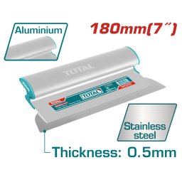 Gletiera inox TOTAL 180 mm pentru glet si finisaje, cu maner din aluminiu