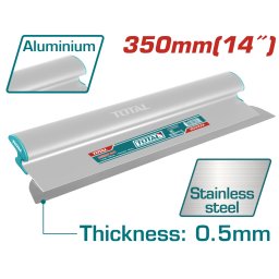 Gletiera TOTAL 350 mm din inox, cu maner din aluminiu, lama 0,5 mm