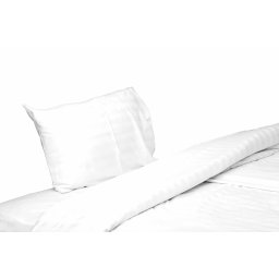 Lenjerie de pat damasc pentru 1 persoana Somnart, 100% bumbac, alba, 3 piese