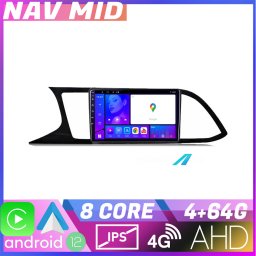 Navigatie Seat Leon MIB Android 12 Octa Core 4GB RAM 64GB cu CarPlay