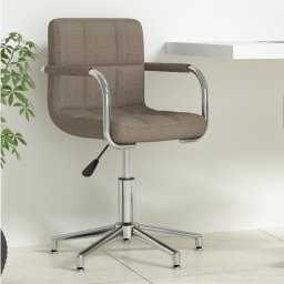 Scaun de birou pivotant, gri taupe, material textil GartenMobel Dekor