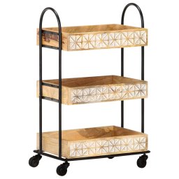 Carucior bucatarie cu 3 niveluri, 46x30x76 cm, lemn masiv mango GartenMobel Dekor
