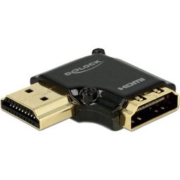 Adaptor Delock HDMI - HDMI Conector 90grade Negru