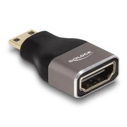 Adaptor Delock Metalic Mini HDMI-C la HDMI 8K60Hz T-M Negru
