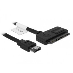 Cablu Delock eSATAp SATA 22-pini 5V 50cm Negru