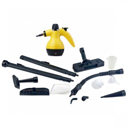 Aparat de curatat cu aburi NostroLux NL1002A 14 în 1, 3,2 bari, 1050 W, 350 ml, Accesorii, Negru/Galben