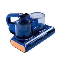 Aspirator anti-acarieni NostroLux NL1003B, Fara fir, 120 W, 14,8 V, 2500 mAh, LED UVC, Ultrasunete, Albastru