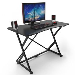 Birou Gaming Techly Gaming Desk for PC with Angular Ergonomic Edge Black