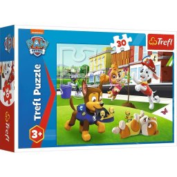Puzzle 30 de piese câini în acțiune Patrula Cățelușilor Patrula Cățelușilor