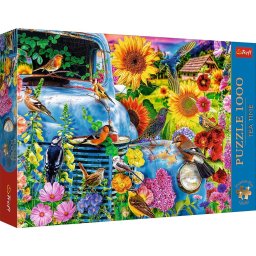 Puzzle 1000 de piese premium plus calitate idilă rurală: Păsări cântătoare