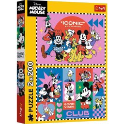 Puzzle 2x200 piese Timp cu prietenii Mickey Donald