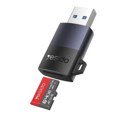 Card reader Cititor de Carduri, USB la TF Card - Yesido (GS36) - Black