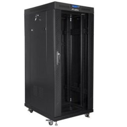 19 inch RACK installation cabinet, standing 37u 800x1000 black LCD glass door (flat pack)