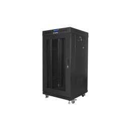 Free-standing cabinet 19 inches 22U 600x600 perforated doors LCD (Flat pack) V2 black