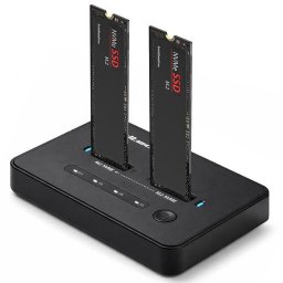 M.2 NVMe SSD docking station PCIe USB C DUAL