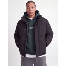 Jack & Jones Plus Geaca barbati big sizes, PUFFER, fara gluga, Regular fit, JJESOHO, Negru (SELECTATI MARIMEA: 6XL)