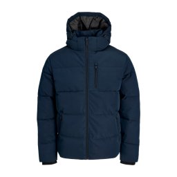Jack & Jones Plus Geaca barbati big sizes, PUFFER, cu gluga, JJEBECKS, Bleumarin inchis (SELECTATI MARIMEA: 8XL)