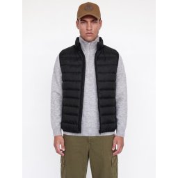 Jack & Jones Vesta barbati cu puf, fara gluga cu guler inalt, Regular fit, JJEBERG, Negru (SELECTATI MARIMEA: XL)