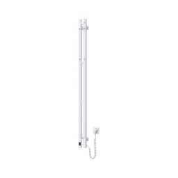 Uscător electric pentru prosoape cu termostat SILOUETTE 106W 150x9cm, alb, cu racordare pe partea dreaptă