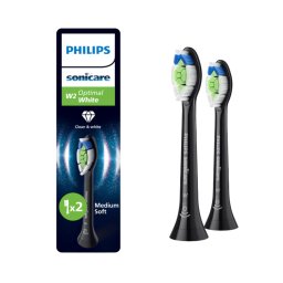 Capete Periere Philips Sonicare HX6062/88 | Optimal White, 2 buc, BrushSync, Negru
