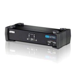 ATEN CS1762A 2-Port DVI USB 2.0 KVMP Switch, 2x DVI-D Cables, 2-port Hub, Audio