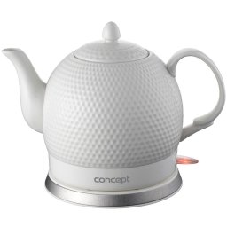 Fierbator de apa Concept RK0050, 1000 W, corp din ceramica, siguranta dubla, oprire automata, Alb