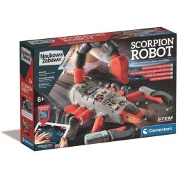 Set Constructie STEM Clementoni Robot Mecha Scorpion, controlabil prin aplicatie, programabil, senzor infrarosu