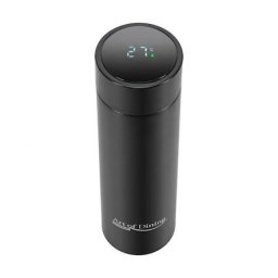 Termos Art of dining by Heinner cu indicator LED pentru temperatura, inox, 450 ml, negru
