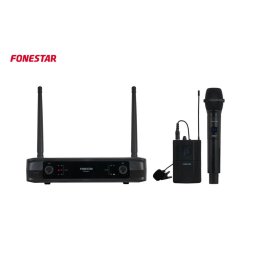 Microfon de mana + lavaliera Wireless Fonestar SONAIR-2MP