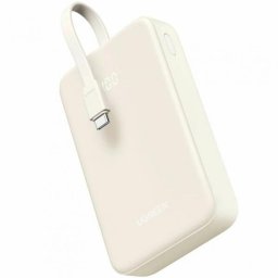 Baterie Externa UGREEN PB505, 20000mAh, 22.5W, QC + PD, 1 x USB-A - 2 x USB-C, cablu USB-C incorporat, Bej