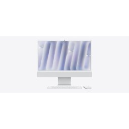 Sistem Desktop PC iMac 24" (2024), procesor Apple M4, 10 nuclee CPU and 10 nuclee GPU, Retina 4.5K, 16GB, 512GB SSD, Argintiu