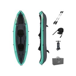 Bestway Kayak pentru 2 persoane Ventura Elite X2 barca Hydro Force vasle, Verde-Negru