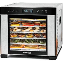 Deshidrator alimente ROMMELSBACHER DA 950, 600W, 6 tavi inox, control electronic, timer 99h, 35-75°C