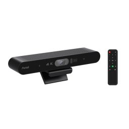 Camera Videoconferinta Axtel AX-4K Video-Bar-Mini, Rezolutie 4k 3840x2160@30fps, Senzor 1/3.0", 8.0MP, Zoom digital 4x; ePTZ; Functii urmarire vorbitor, prim-plan grup; Unghi de vizualizare D94 / H90 / V55 grade, iluminare minima 340 lux; preluare sunet,