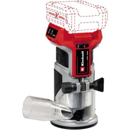Masina de frezat pe acumulator Einhell Professional Power X-Change TP-ET 18 Li BL-Solo, 18 V, Li-Ion, 10000 - 30000 RPM, adaptor aspirare, motor fara perii, fara acumulator/incarcator