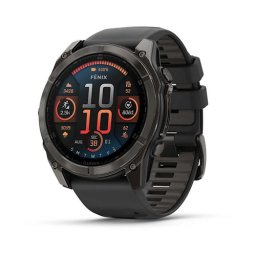 SmartWatch Garmin Fenix 8, 1.4 inch, Curea silicon, Negru