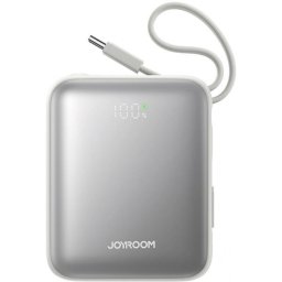 Baterie Externa Joyroom JR-PBF27, 10000mAh, 22.5W, PD, 1 x Lightning - 2 x USB-C, Alba