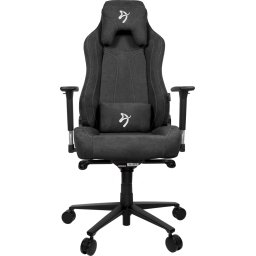 Scaun Gaming Arozzi Vernazza SoftFabric, Tetiera, Ajustabil, max. 145kg, Gri inchis