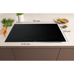 Plita cu inductie Gorenje, 7360 W, 4 zone, sticla ceramica, Negru