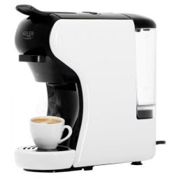 Espressor automat ADLER, 1450 W, 1.2 l, set 9 sisteme capsule, Alb